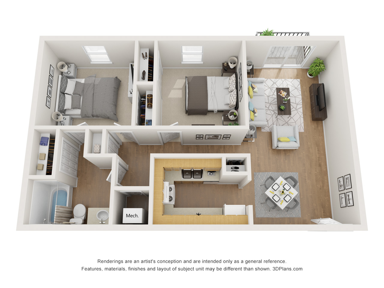 2 Bedroom Premium Floor Plan